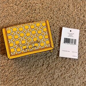 Kate Spade Yellow Micro Trifold Wallet